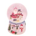 Santa & Snowman Snowglobe 14 CM Musical We Wish...