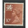 Wales GB 1980 10p Orange Machin 1 BAND SG W29.(...