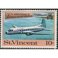 St Vincent 1970 Air 10c Hawker Siddeley 748 Unm...