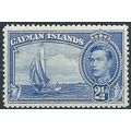 Cayman Islands 1938 SG120 2 1/2d Bright Blue Mo...