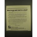 1965 Merrill Lynch Ad - What Do You want Most in Stock