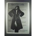 1981 Halston for Ben Kahn Furs Ad -How to Buy a Sable