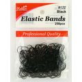 EDEN BLACK POLYBAND HAIR ELASTICS - 250 PCS. (0...