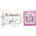 Austria POSTMARK ALPBACH 1981 Almsee 4s on piec...