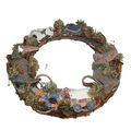 Vtg 1950s Country Western Christmas Wreath Cowb...