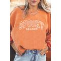 Orange SPOOKY SEASON Embroidered Letter Graphic...