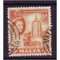 MALTA 1956 1/2d ORANGE SG 267 FINE USED#3