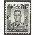 Southern Rhodesia 1937 SG44 6d Grey-Black Unmou...