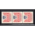 CVP31 3c Shield Very Fine MNH Dry Gum Strip of ...