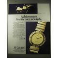 1984 Corum Clipper Club Watch Ad - Its Own Rewards