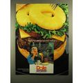 1987 Dole Pineapple Ad - Taste the Difference Dole Makes