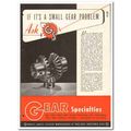 Gear Specialties Inc 1946 vintage industrial ca...