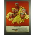 1972 Hunt's Tomato Sauce Advertisement - 7 sauces for 7 pastas