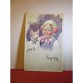 'JACK & PEGGY. by A E Kennedy used antique post...