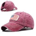 Bun Hat Cotton Summer Sun Sport Snapback Ponyta...