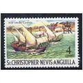 St Kitts Nevis QEII 1970 4c Portugese Caravels ...