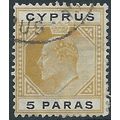 Cyprus 1908 SG60 5 Paras Bistre & Black Very Fi...