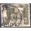 Peru 1938 (air) - SG657 - 80c green - Mountain ...
