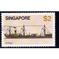 Singapore 1980 Ships definitives $2 value, used...