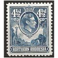 Northern Rhodesia 1952 SG37 4 1/2d Blue Mounted...