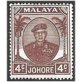 Johore 1949 SG136 4c Brown Mounted Mint . .. .