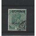 Burma.O2 1/2a Green.Fine Used.Jul25g