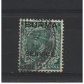 Burma.O2 1/2a Green.Fine Used.Jul25i