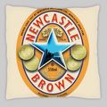 newcastle brown ale linen weave cushion cover
