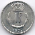 Luxembourg : 1 Franc 1972