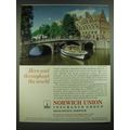 1968 Norwich Union Insurance Ad - Here and throughout the world Amsterdam