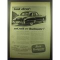 1949 Buick Roadmaster Car Ad - Look ahead - and...