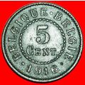 OCCUPATION by GERMANY: BELGIUM ★ 5 CENTIMES 191...