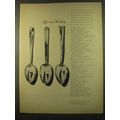 1961 Tiffany Silverware Advertisement - Cordis, Hampton, Linenfold