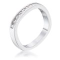 9Ct Channel Set Princess Cut Rhodium Plated Squ...