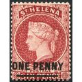 St Helena 1887 1d red SG37 unused
