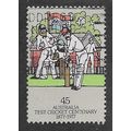 AUS 1977 45c 'TEST CRICKET CENTENARY' FINE USED...