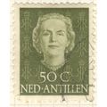 Netherlands Antilles 1950 - 50c green - Queen J...