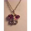 Pink Butterfly Necklace Butterfly Pendant 5/8" ...