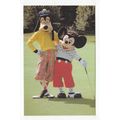 Mickey Mouse & Goofy Playing Golf Postcard Walt...