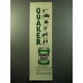 1950 Quaker State Motor Oil Ad - Quarts of Quality Underscore Stability