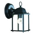Matte Black Hanging Glass Lantern Wall Light