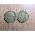 France Republic 1937 50 Centimes Coin