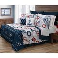 Full/Queen Modern Coastal Anchor Polyester Reve...
