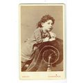 Victorian cdv photo girl with curly hair H C Br...