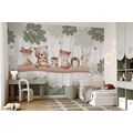 Kids Wall Mural Cute Animals Photo Wallpaper fo...