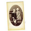 Victorian cdv photo boy and girl Taunton photog...