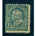 Used 279 1c Benjamin Franklin Barely Clears M04447