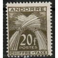 1946 Andorra - Sc# J31 Mint og - Chiffre Taxe 20fr