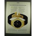1988 Hublot Watch Ad - Time is Divided Into Two...