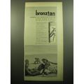 1958 Shulton Bronztan Ad - Guarantees you a tan no other lotion can!